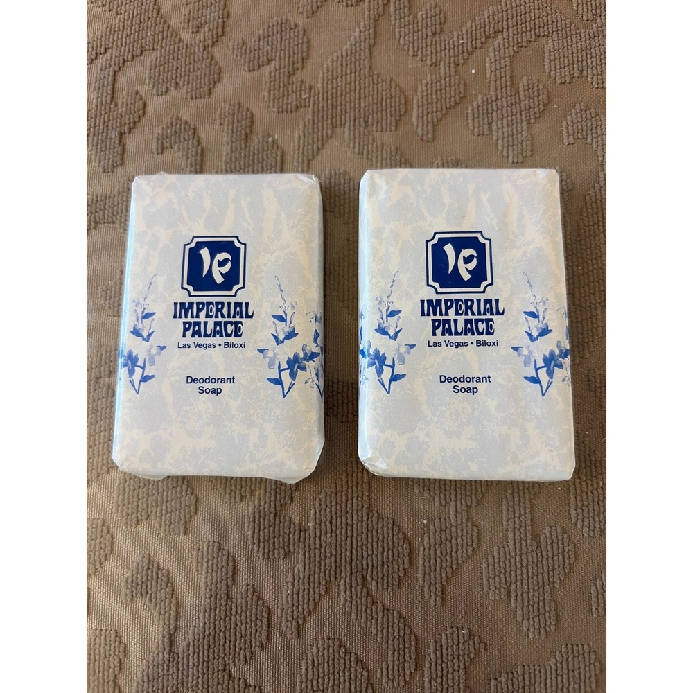 Vintage Imperial Palace Hotel Casino Deodorant Soap Las Vegas Biloxi Set of 2